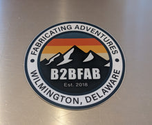 Load image into Gallery viewer, B2BFAB Fabricating Adventures Die-Cut Sticker