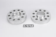 B2BFAB 25mm wheel Spacer Pair, 5x112 for 66.6 Center Bore