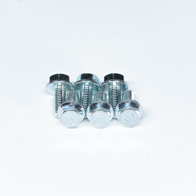 Metric flange bolts, Full thread, Zinc plated class 10.9 steel, 8mm x 1.25mm x 20mm