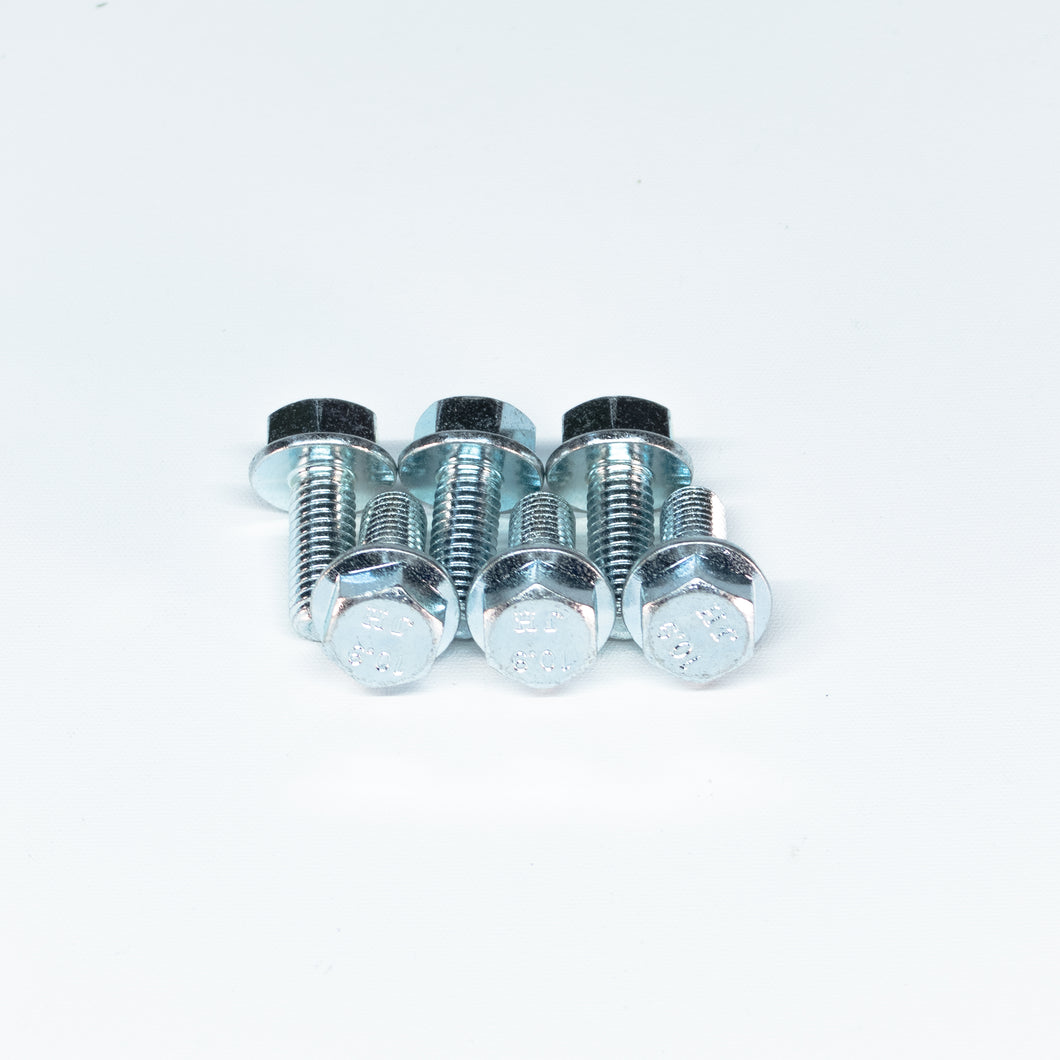 Metric flange bolts, Full thread, Zinc plated class 10.9 steel, 8mm x 1.25mm x 20mm