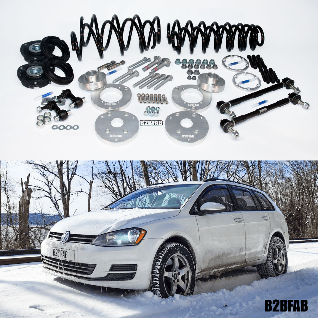 B2BFAB VW Golf Sportwagen 4 Motion Mk7 2017 to 2019 Complete Lift Kit Package