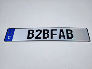 B2BFAB European License Plate