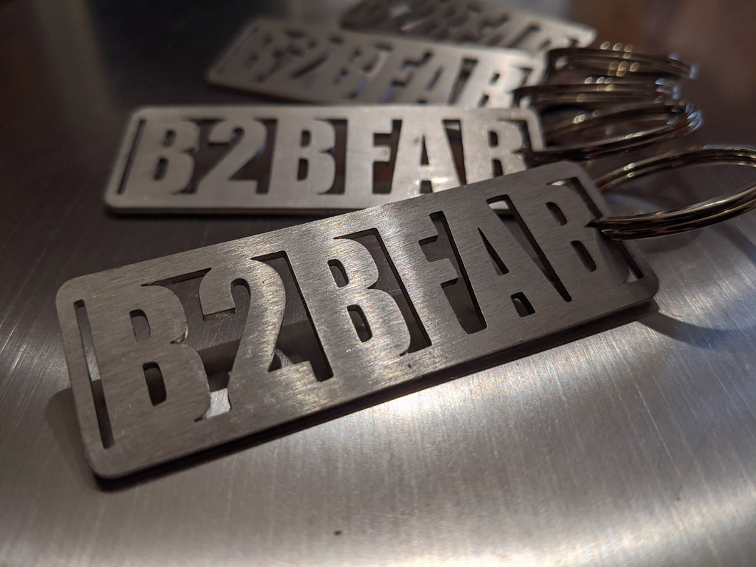 B2BFAB laser cut logo keychain