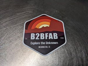 B2BFAB "Explore The Unknown" Die-cut Sticker