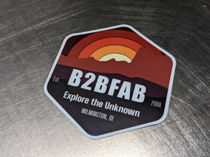 B2BFAB "Explore The Unknown" Die-cut Sticker