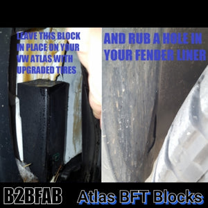 BFT-Blöcke für große Reifenfreiheit, alle VW Atlas-Modelle
