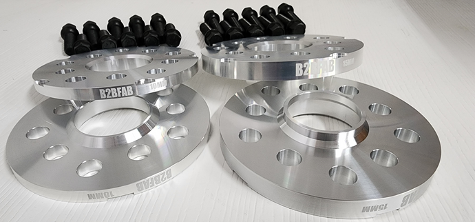 B2BFAB Mk8 GTI Flush wheel spacer kit w/hardware for OEM 19