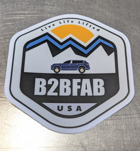 B2BFAB "Live Life Lifted" Die-cut Sticker