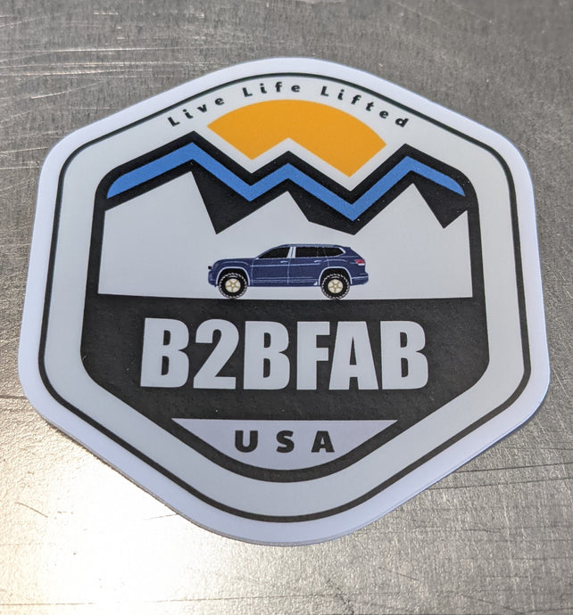 B2BFAB Live Life Lifted Die-Cut Sticker